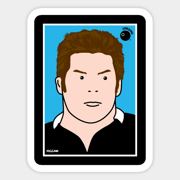 Richie McCaw, New Zealand All Blacks rugby union player Sticker by stariconsrugby